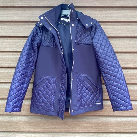 Kenneth Cole Quilt Women’s Lightweight Blue Jacket - Picture 1 of 7